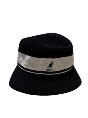 Kangol Black Bucket Hat with Silver Band